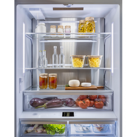 BERTAZZONI RBM90S5FPNS X HER Εντοιχιζόμενος Ψυγειοκαταψύκτης 91cm Inox
